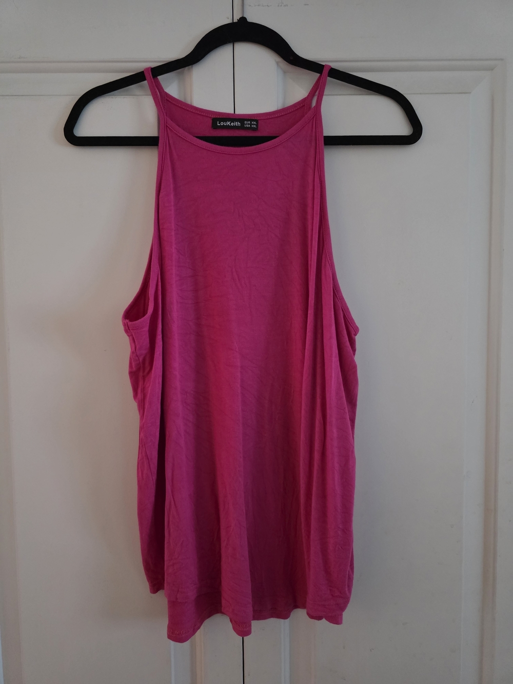 Lou & Grey Hot Pink High-Neck Tank Top